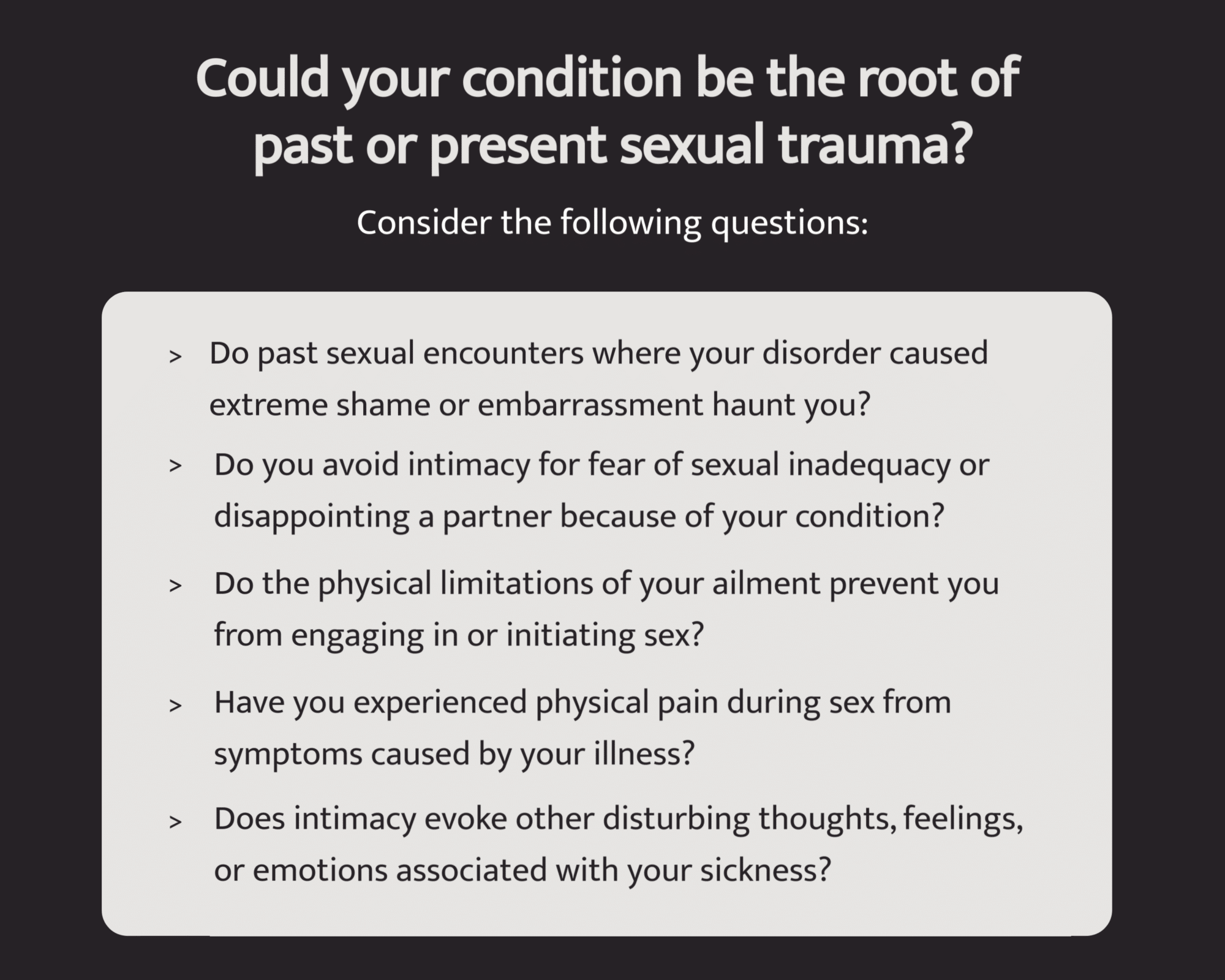 sexual trauma signs